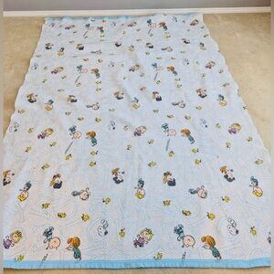 1971 Esmond Charlie Brown Twin Size Permanap Rayon/ Blue Satin Trim Blanket